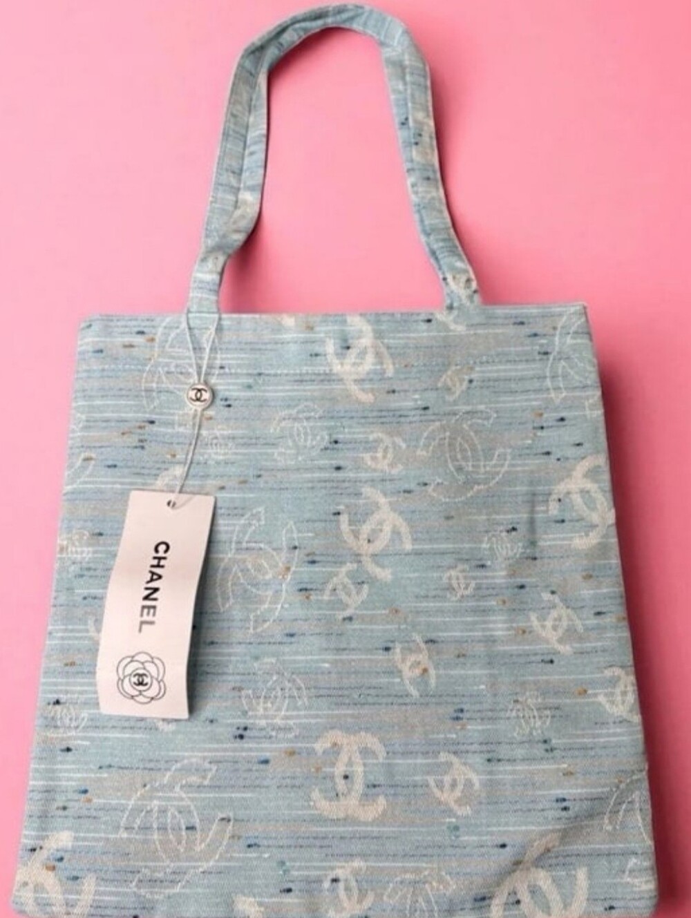 Light Blue Denim CC Tote Bag - Picture 2 of 7